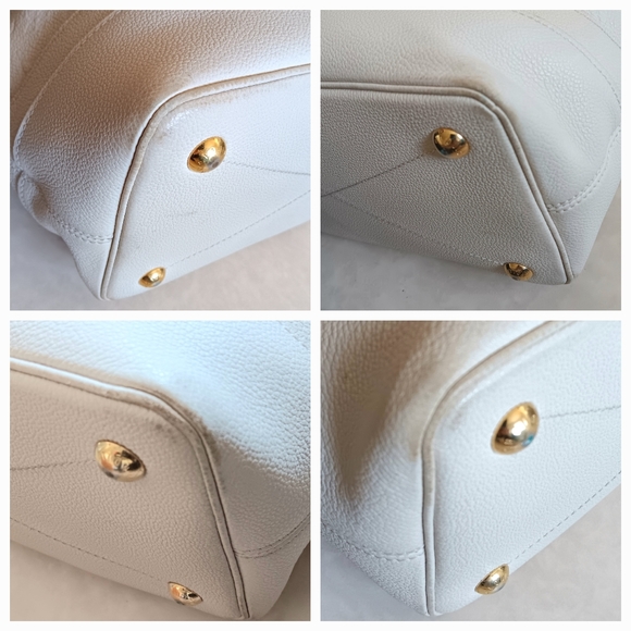 Louis Vuitton Citadine PM White Empreinte Tote Bag W/ Pochette - Picture 13 of 17